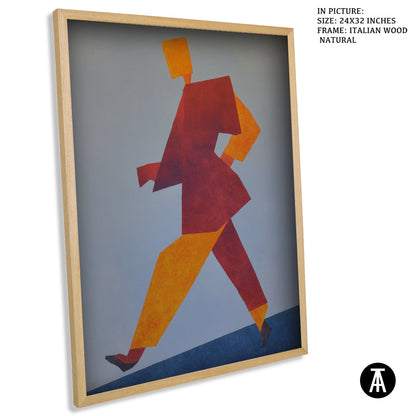 Artwork in Natural Wood Frame