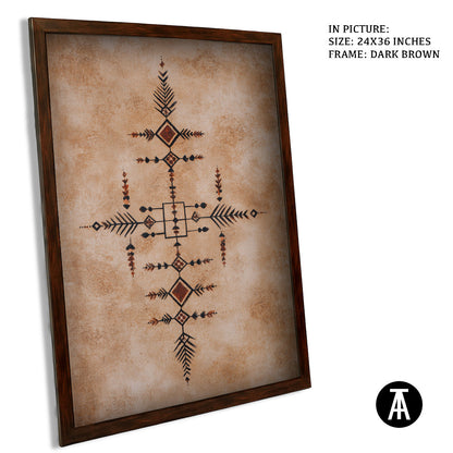 Artwork in Dark Brown Frame