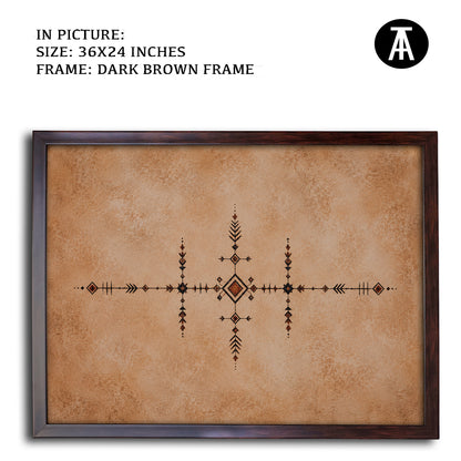 Artwork in Dark Brown Frame