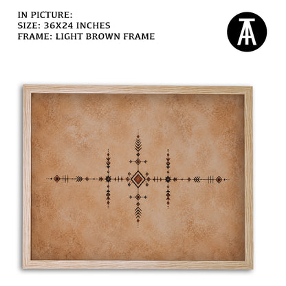 Artwork in Light Brown Frame
