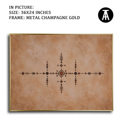 Artwork in Metal Champagne Gold Frame