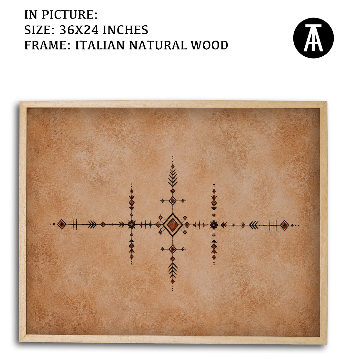 Artwork in Natural Wood Frame