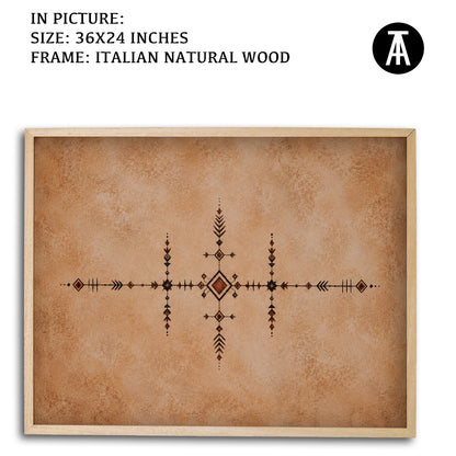 Artwork in Natural Wood Frame