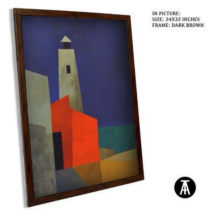 Artwork in Dark Brown Frame