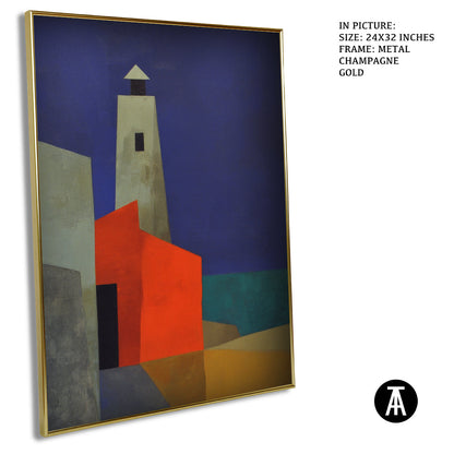 Artwork in Metal Champagne Gold Frame