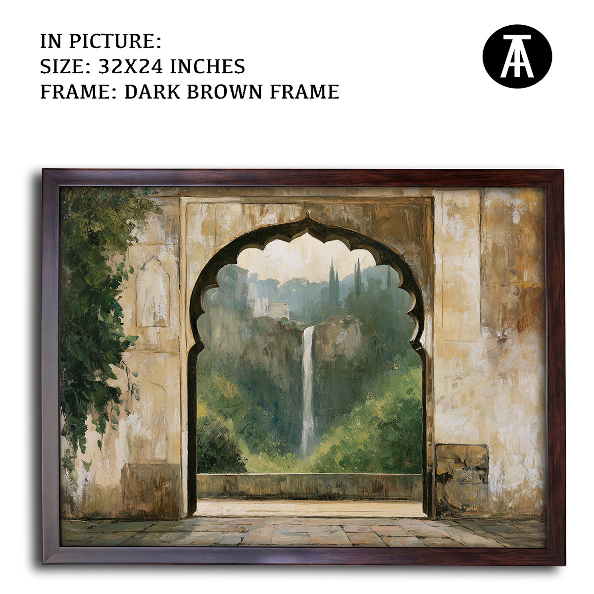 Artwork in Dark Brown Frame