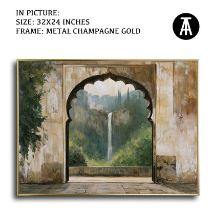 Artwork in Metal Champagne Gold Frame