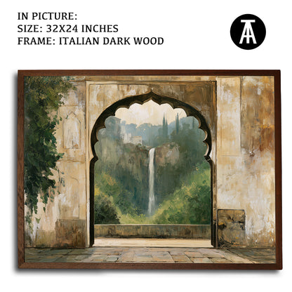 Artwork in Dark Wood Frame