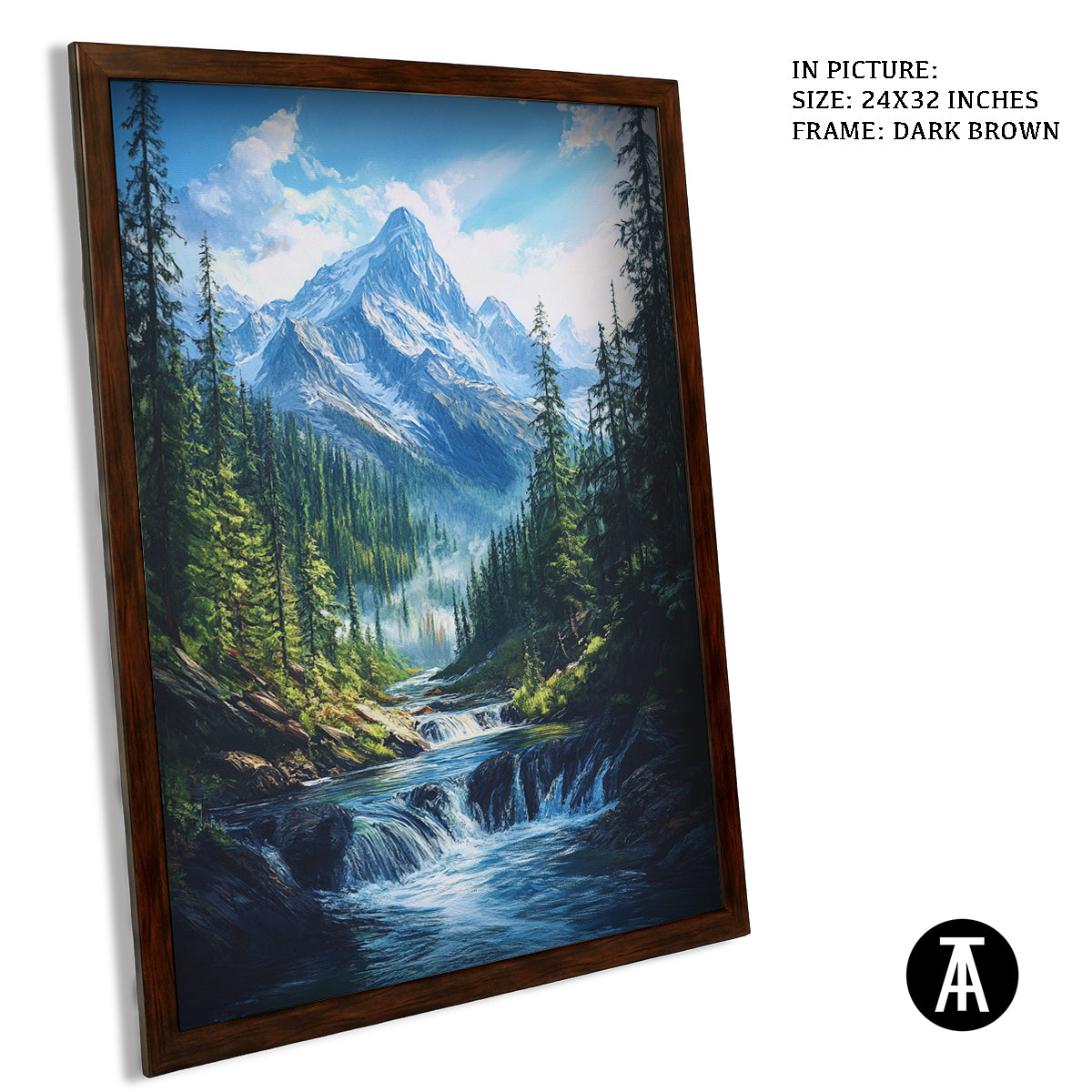 Artwork in Metal Champagne Gold Frame