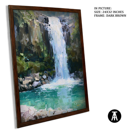 Artwork in Dark Brown Frame