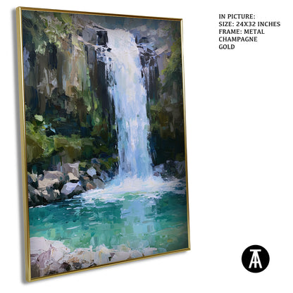 Artwork in Metal Champagne Gold Frame