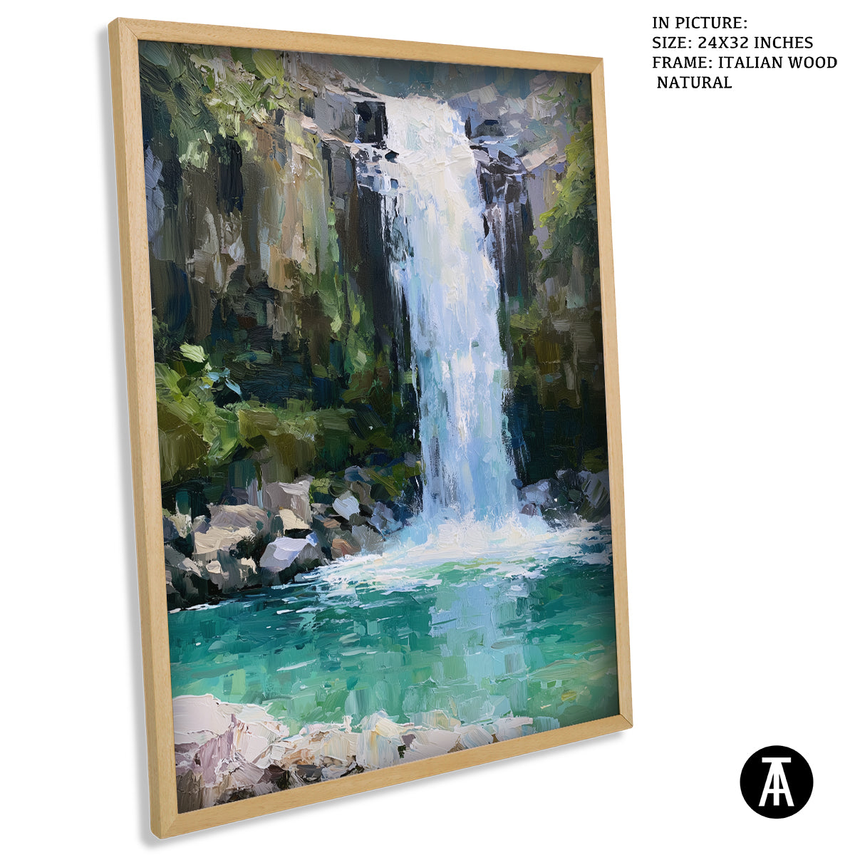 Artwork in Natural Wood Frame