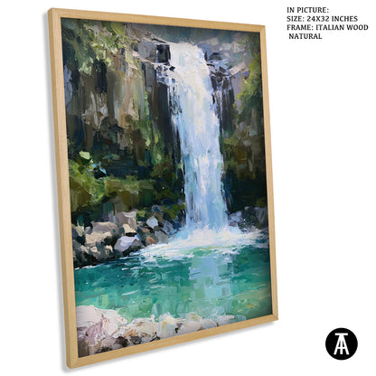 Artwork in Natural Wood Frame