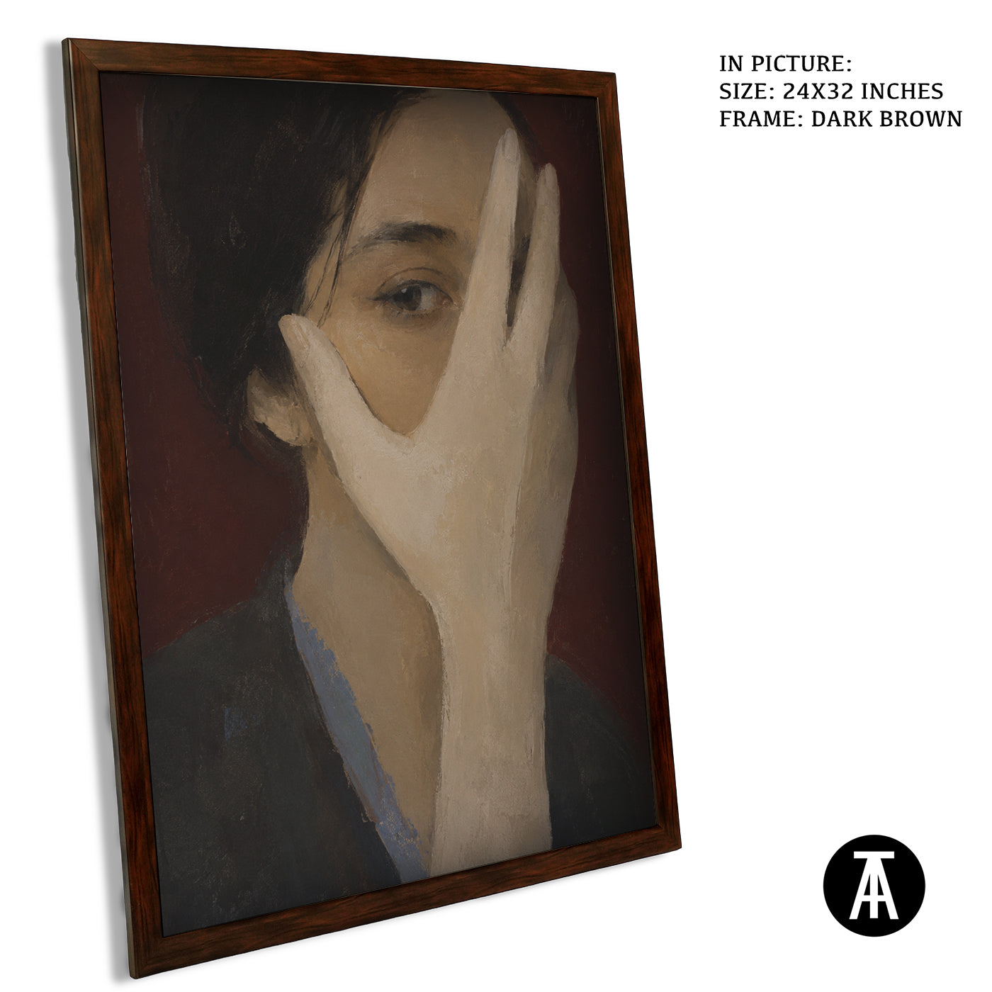 Artwork in Dark Brown Frame