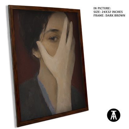 Artwork in Dark Brown Frame