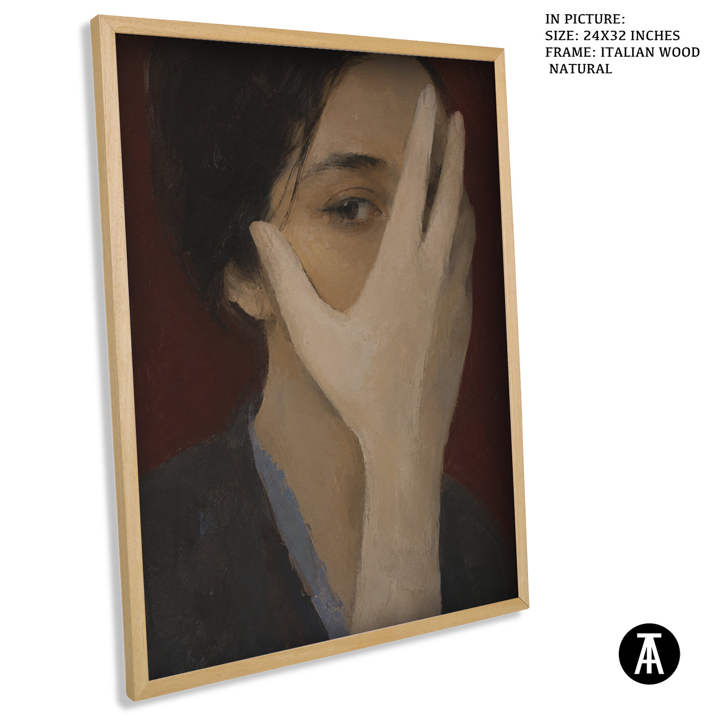 Artwork in Natural Wood Frame