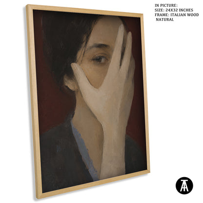 Artwork in Natural Wood Frame