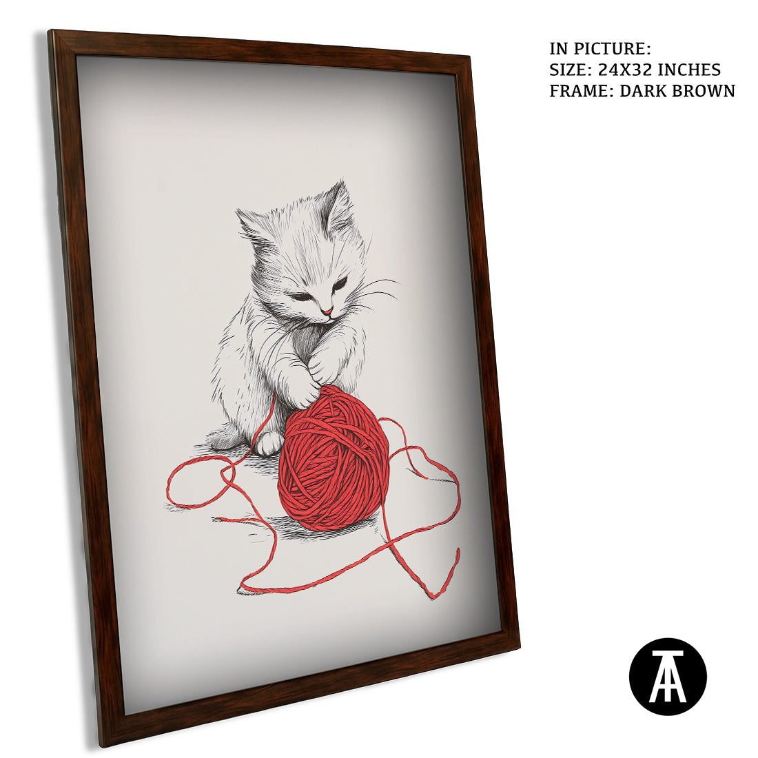 Sample Artwork in Dark Brown Frame