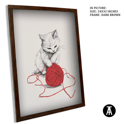 Sample Artwork in Dark Brown Frame