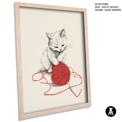 Sample Artwork in Light Brown Frame
