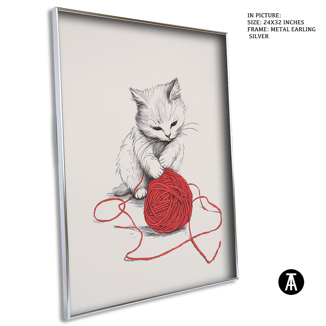 Sample Artwork in Earling Silver Metal Frame