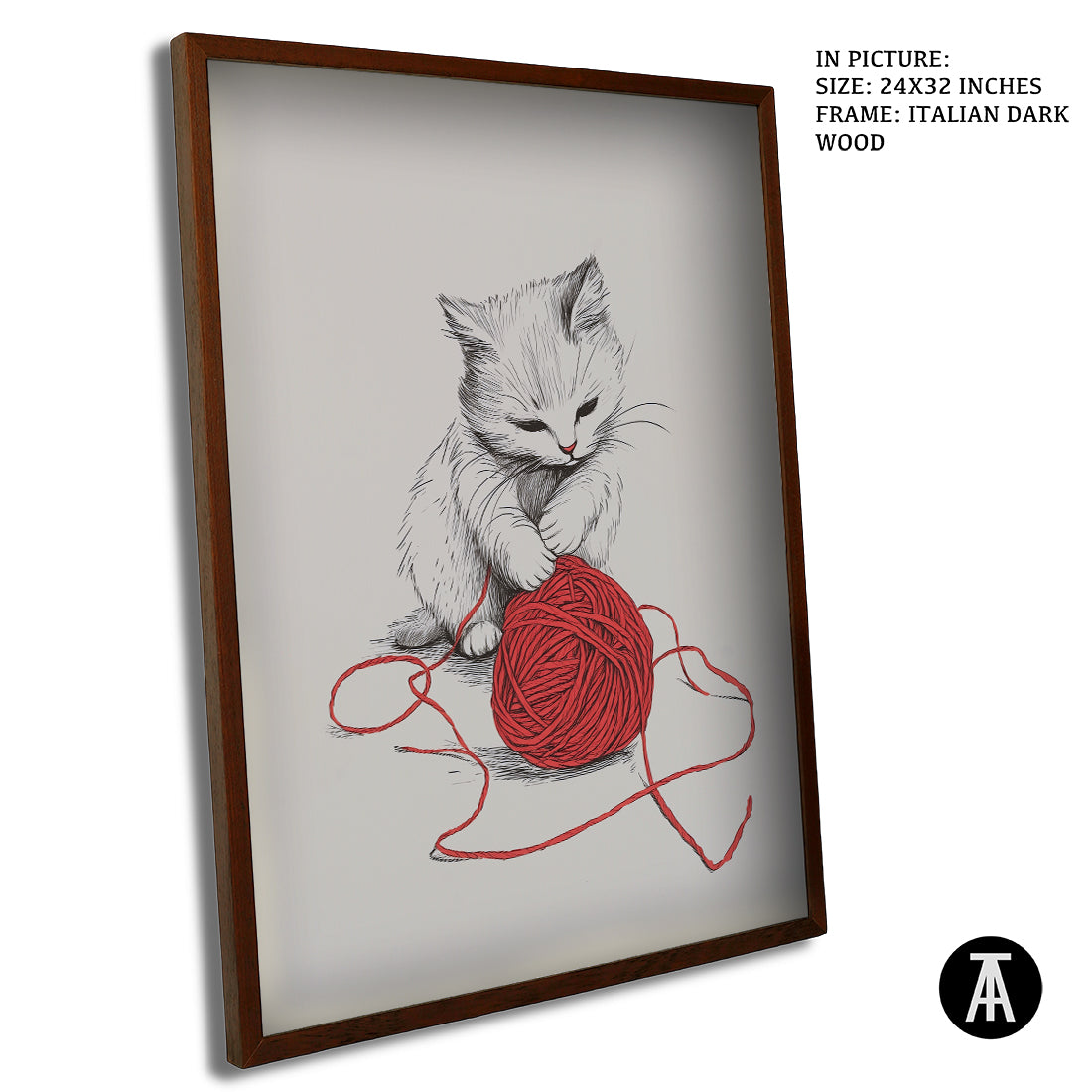 Sample Artwork in Italian Wood Framing Dark