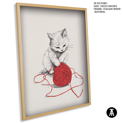 Sample Artwork in Italian Wood Framing Natural