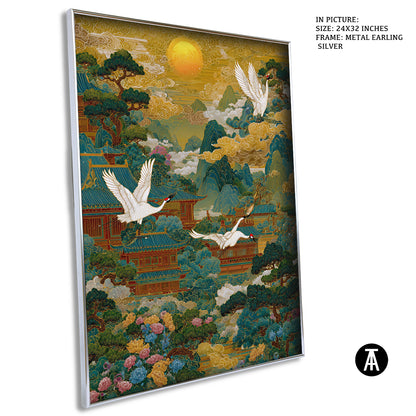 Sample Artwork in Earling Silver Metal Frame