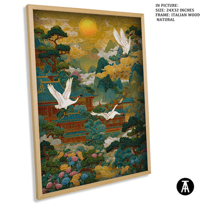 Sample Artwork in Italian Wood Framing Natural