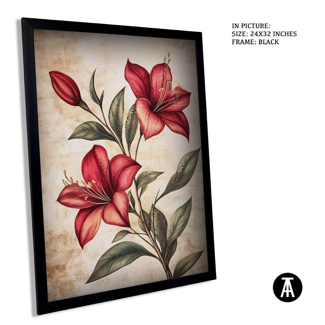 Sample Artwork in Black Frame