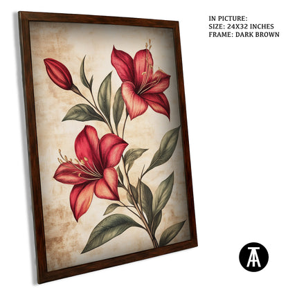 Sample Artwork in Dark Brown Frame