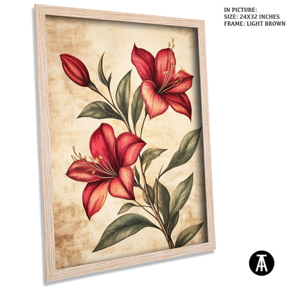 Sample Artwork in Light Brown Frame