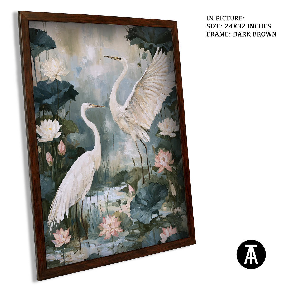 Artwork in Dark Brown Frame