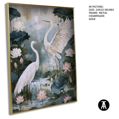 Artwork in Metal Champagne Gold Frame