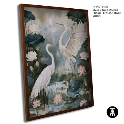 Artwork in Dark Wood Frame
