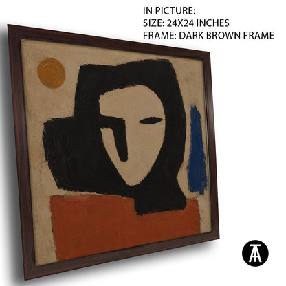 Artwork in Dark Brown Frame
