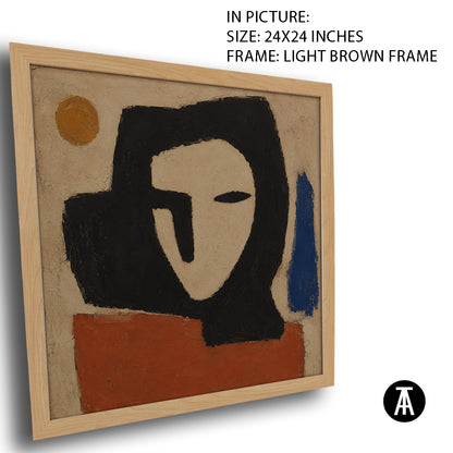 Artwork in Light Brown Frame