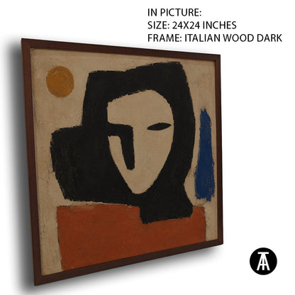 Artwork in Dark Wood Frame