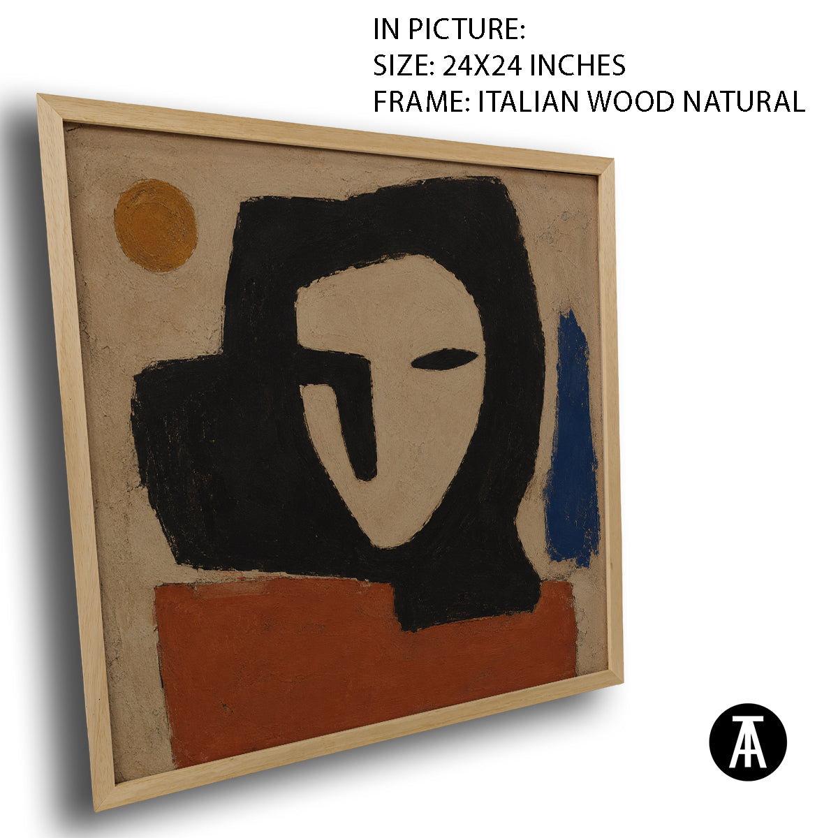 Artwork in Natural Wood Frame