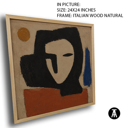 Artwork in Natural Wood Frame