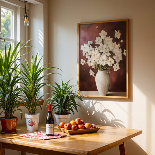 Floral Artwork in a Lifestyle Setting