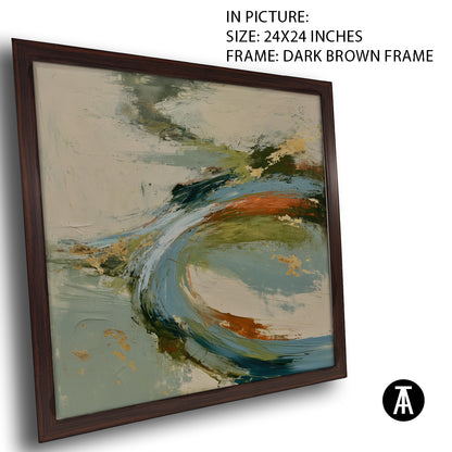 Artwork in Dark Brown Frame