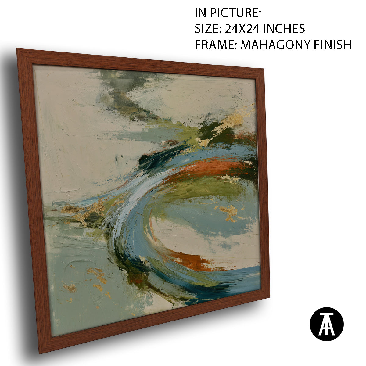 Artwork in Mahogany Finish Frame