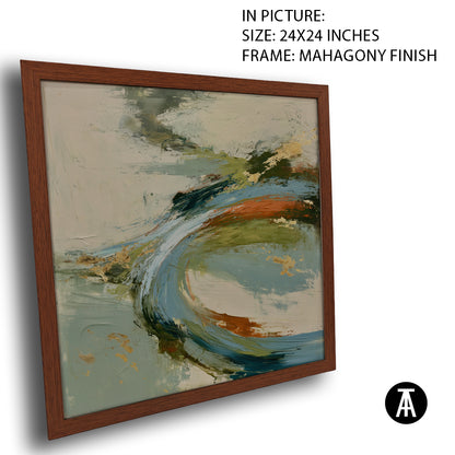 Artwork in Mahogany Finish Frame