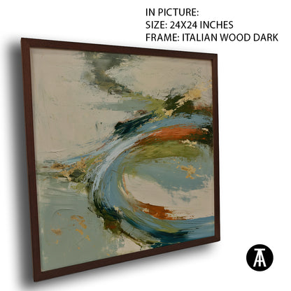 Artwork in Dark Wood Frame