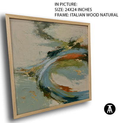 Artwork in Natural Wood Frame