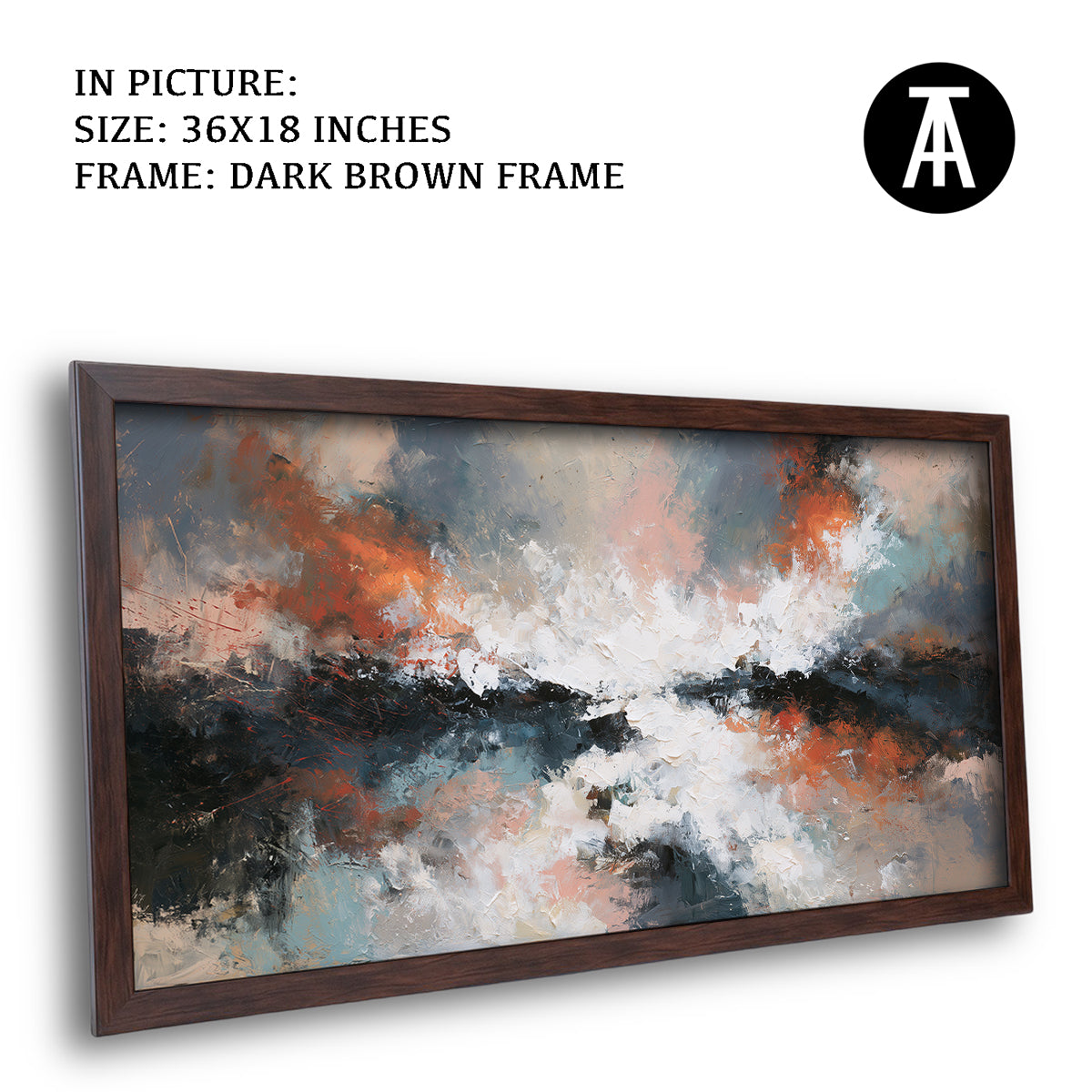 Artwork in Dark Brown Frame