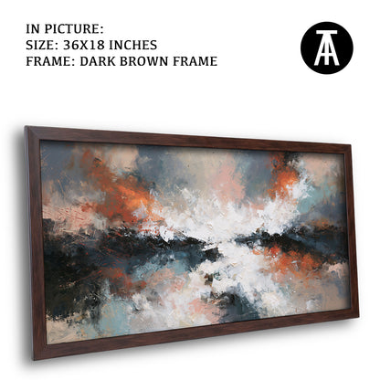 Artwork in Dark Brown Frame