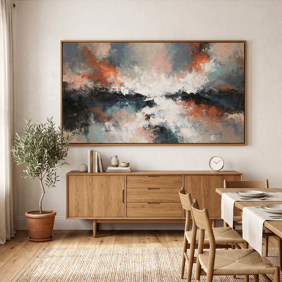 Abstract Painting in a Lifestyle Setting