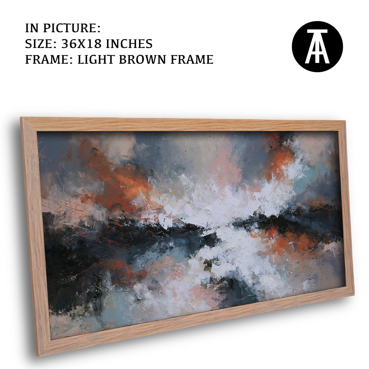 Artwork in Light Brown Frame